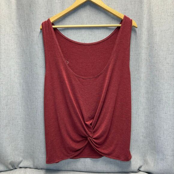 Zyia Active Tank Top Red Viscose Twisted Back Women’s Sixe 2XL Athleisure - Picture 10 of 12